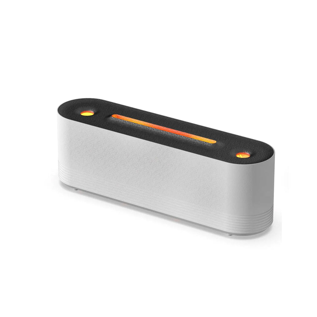 Black or white flame air humidifier and aroma diffuser with LED lights and water mist