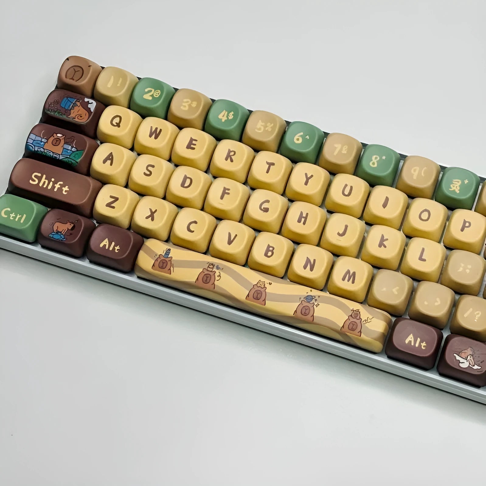 Capabala colourful 130-key MOA height ABS keycap set for mechanical keyboards.
