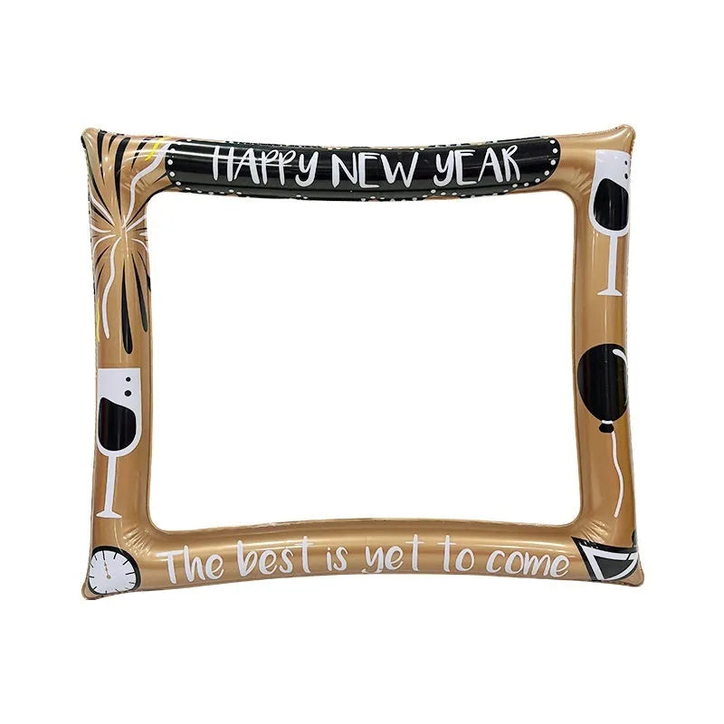 Christmas inflatable photo frame PVC holiday photography prop for festive events
