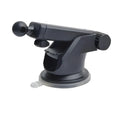Universal telescopic car phone holder with adjustable long rod mounted on car dashboard