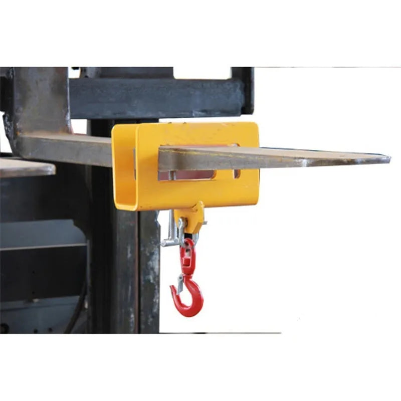 MK forklift lifting hook with rotatable drum and safety lock, iron construction for 25 tonne capacity.