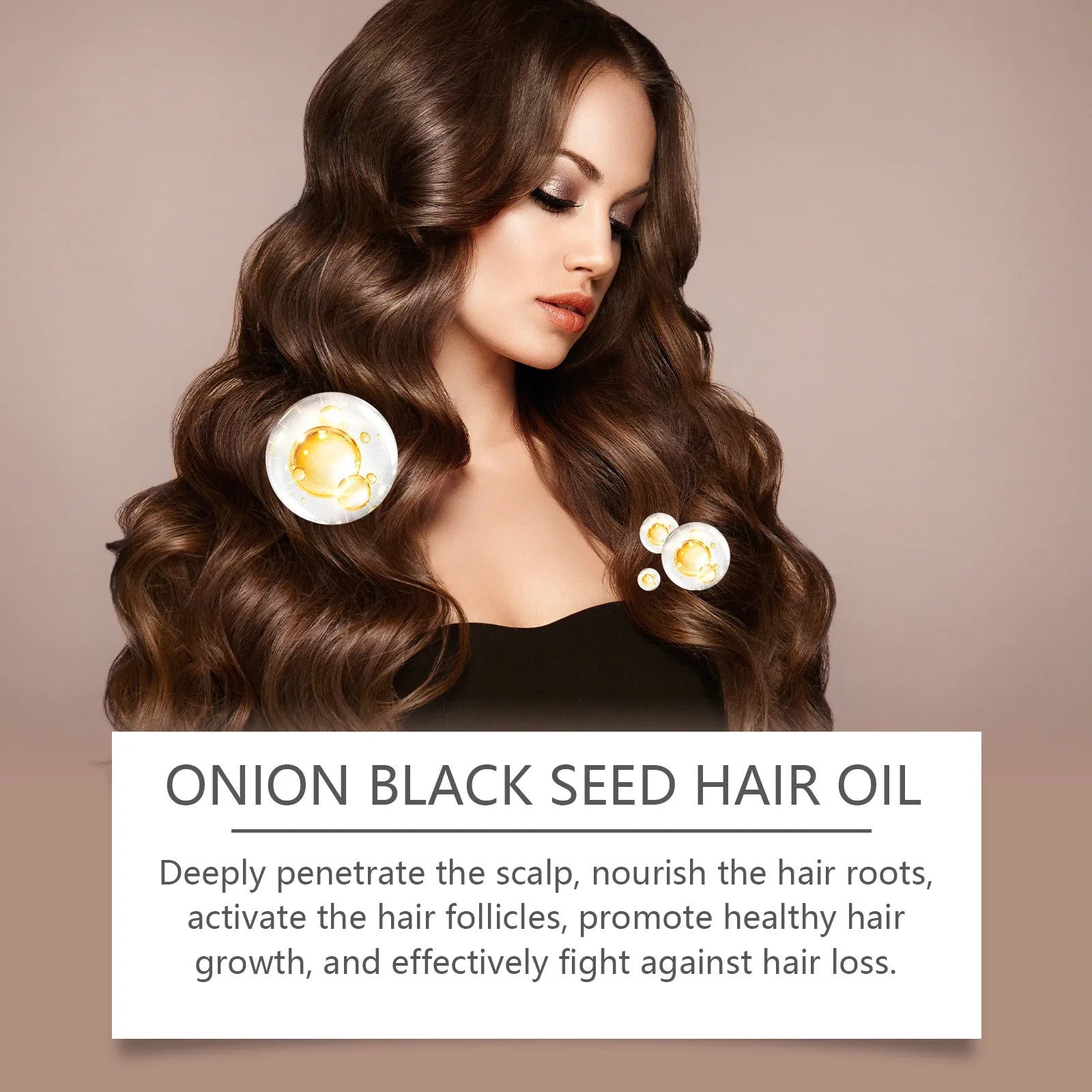 100ml bottle of hair care essential oil with accessories for dry hair nourishment