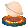 Magnetic suspension moon night lamp with 3D printed modern design on shelf