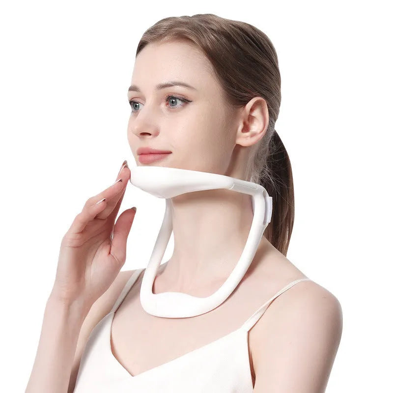 PP plastic anti-bow cervical spine support brace in grey on a white background.
