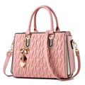 Women's large-capacity polyester messenger bag in street trend style with multiple pocket design