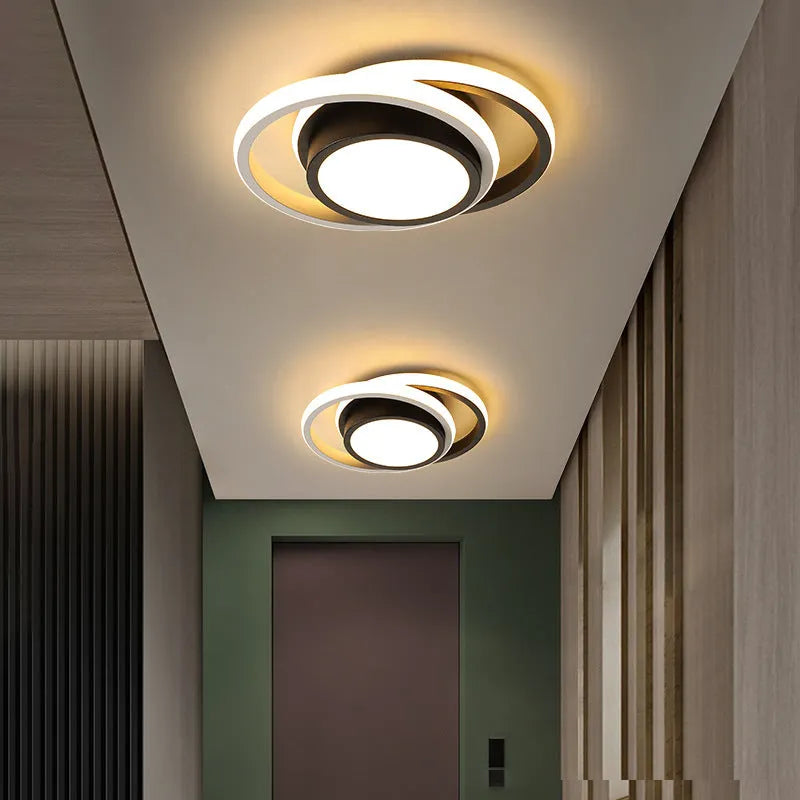 Modern Nordic aluminium ceiling light with geometric design for hallway corridor illumination