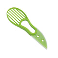 Multifunctional avocado knife in green and orange colours made of polypropylene