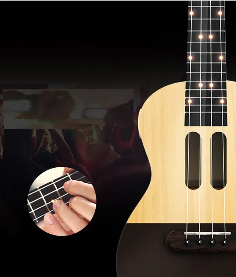 Populele Smart Ukulele U1 23-inch learning spruce small guitar with strings and fretboard