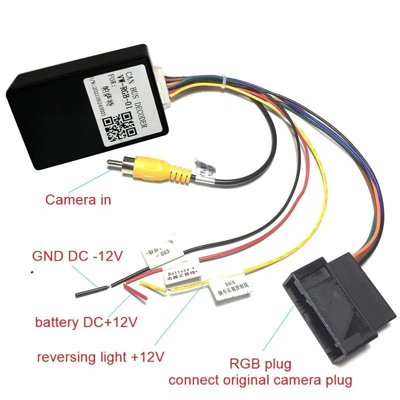 Black pure copper MIB host car camera conversion box for Volkswagen Skoda RGB signal vehicles