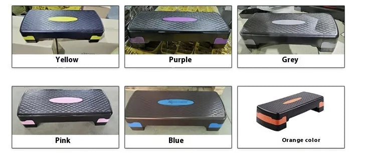 Fit Step aerobics platform in grey, green, or orange colour options