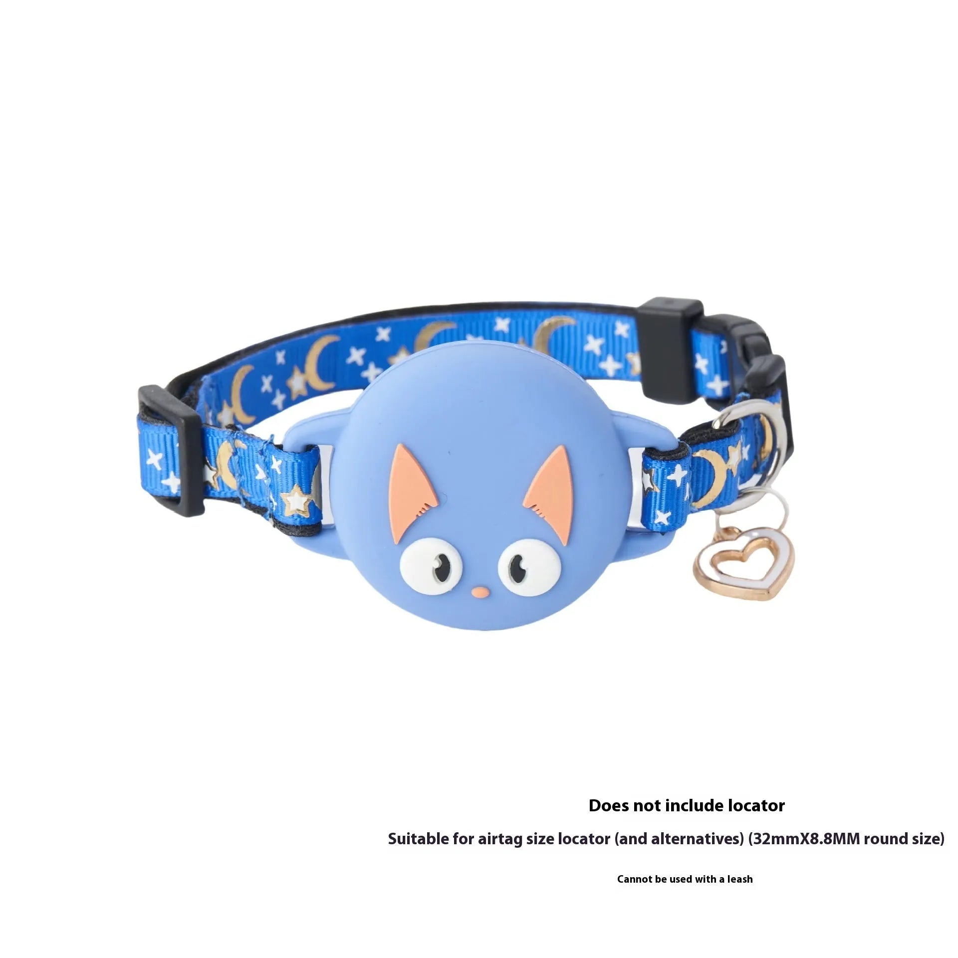 Adjustable plastic cat collar with a built-in case for an Apple AirTag, shown in pink.