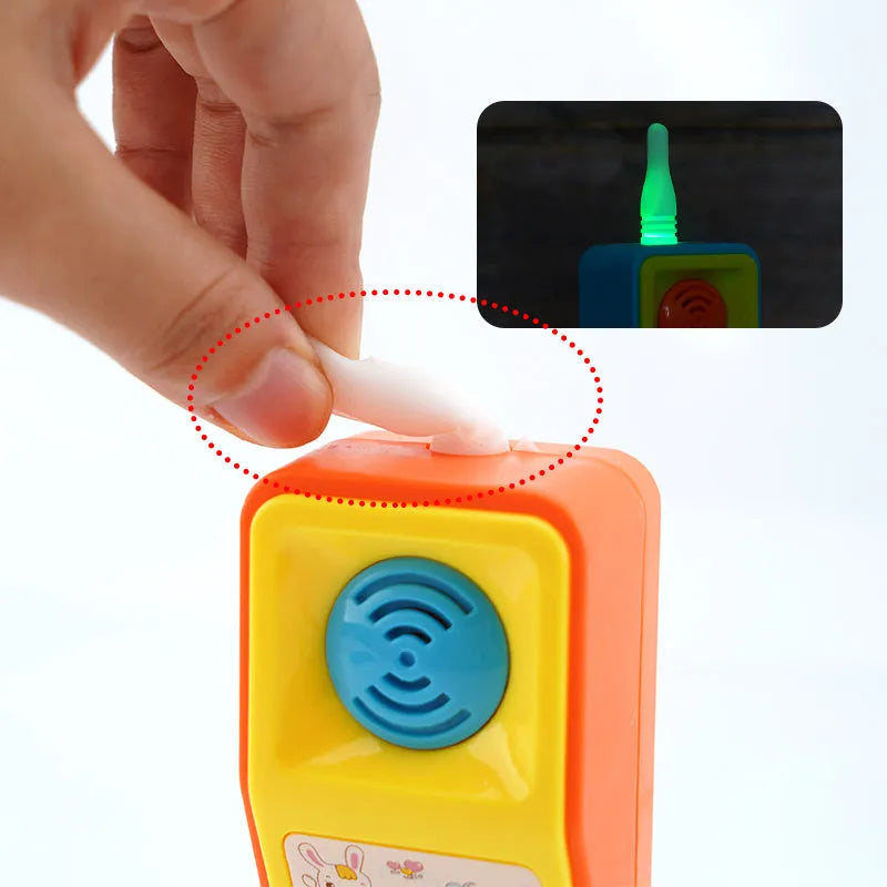 Children's educational sound and light toy with cartoon animal design for 3-year-olds