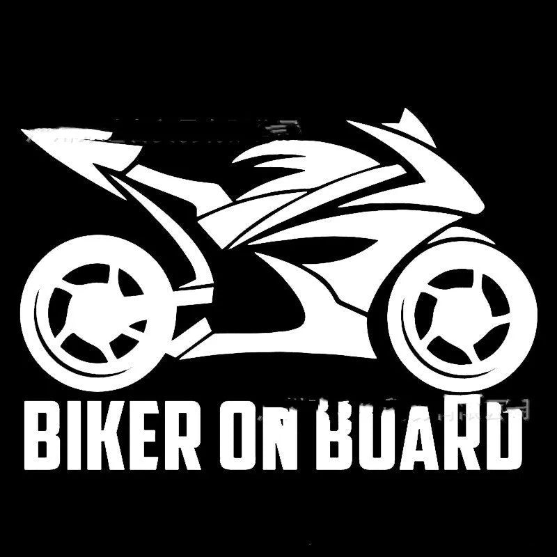 Reflective motorcycle safety sticker on PET vinyl in various colours and two sizes.