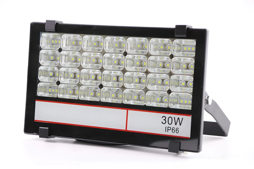 Black Angel Eyes 30W LED projection lights with aluminium alloy body and tempered glass lens for stadium lighting