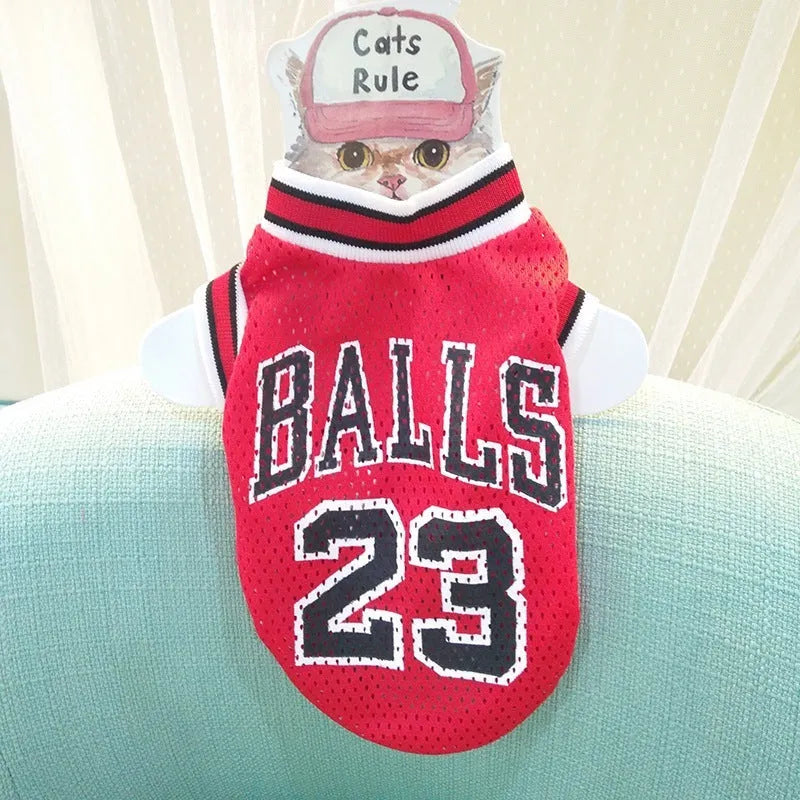 Black and red dog sweatshirt vest in polyester knit fabric with casual styling