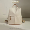 Fashion commuter contrast colour travel backpack in khaki, large capacity nylon with multiple internal pockets