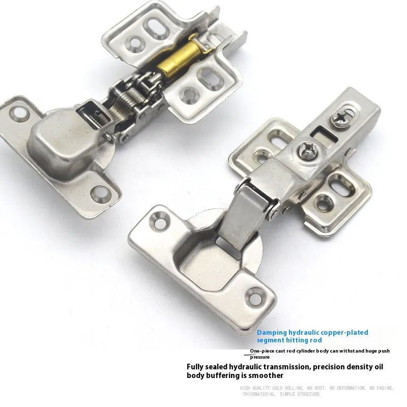 Cold rolled steel hydraulic cabinet hinge with nickel plating and damping cushion