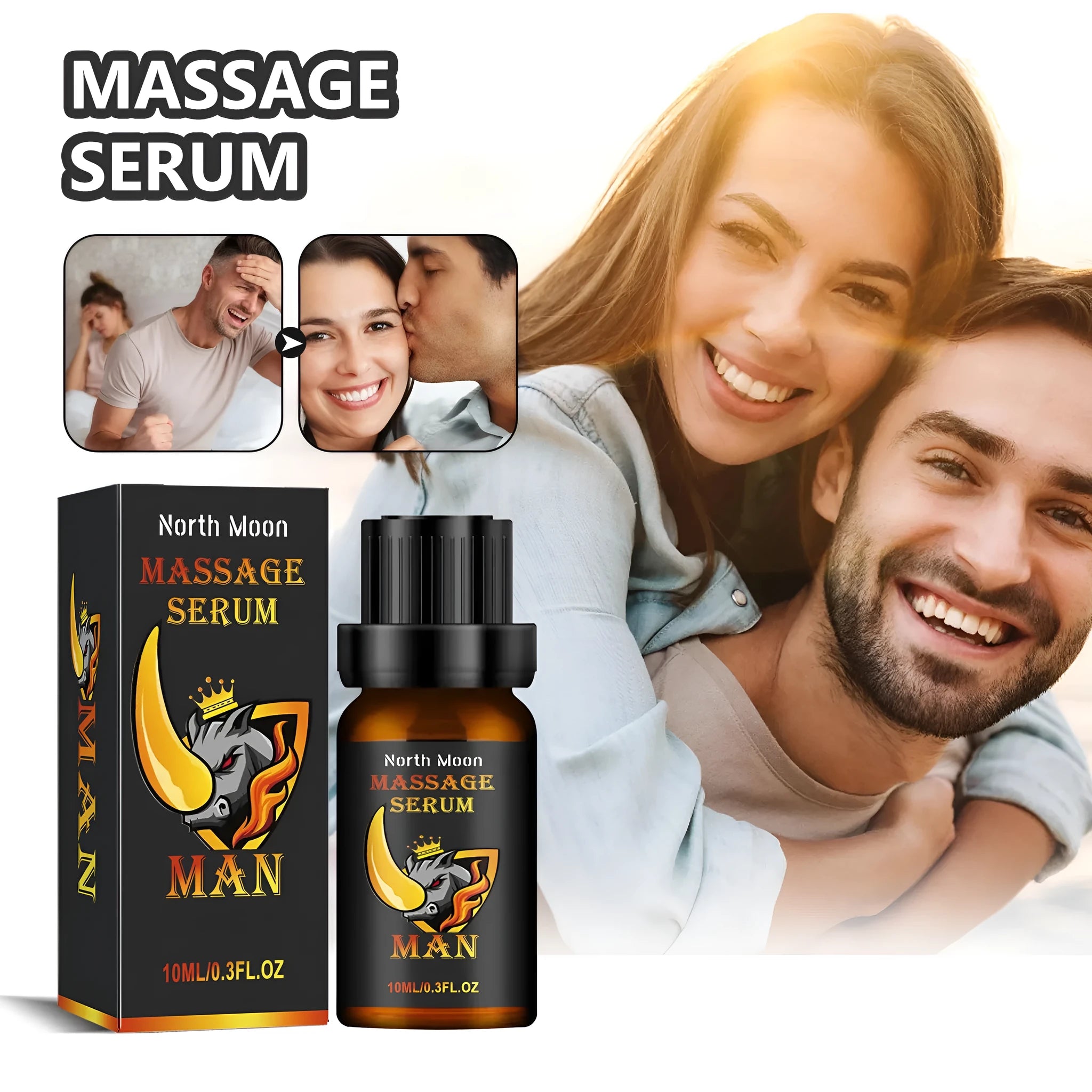 10ml men's endurance vitality essential oil bottle for external massage with mineral oil and ginger root oil