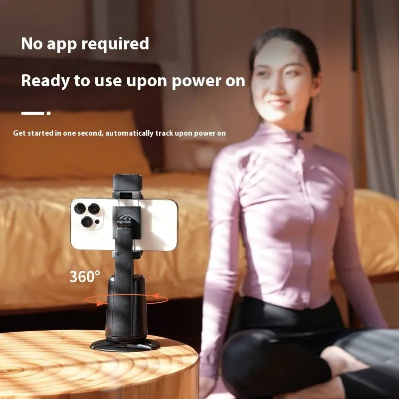 A200 intelligent face tracking desktop bracket with black ribbon lights and remote control for universal phone and camera