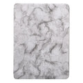 iPad tri-fold marbling imitation leather case in dark grey with a visible pen slot