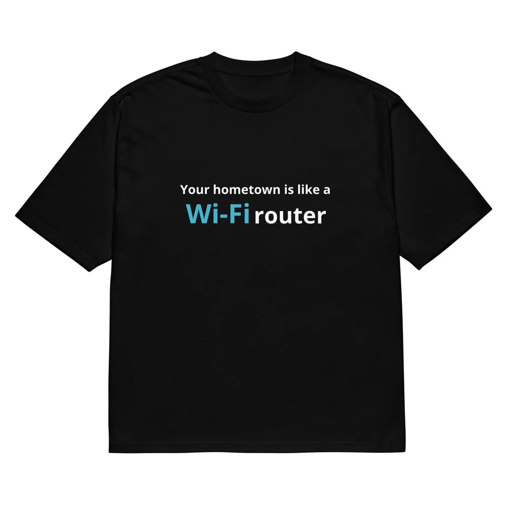 Men's black loose fit T-shirt featuring a large 3D digital printed cartoon design on the front.