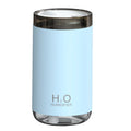 USB jellyfish humidifier producing smoke-ring mist with warm night light in blue, pink, or white colours