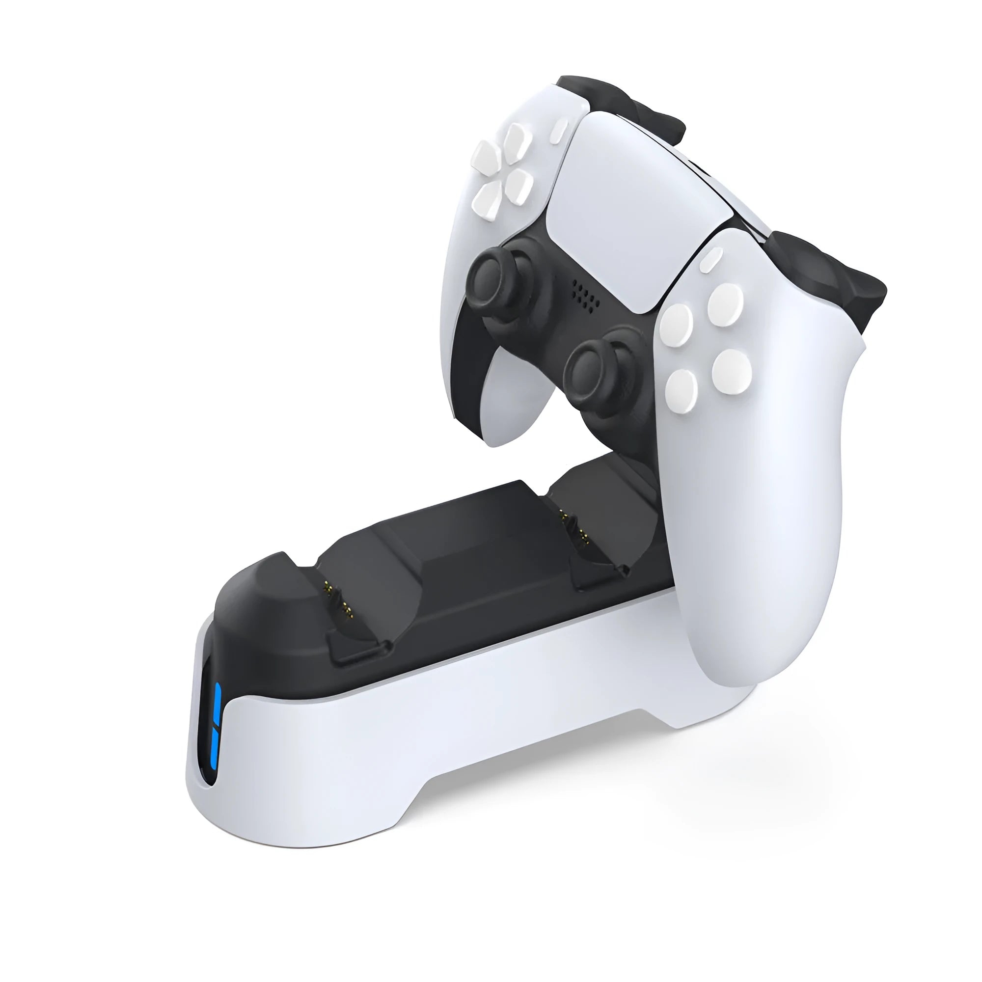 PS5 dual-seat gamepad charger with display light in Gray ABS material