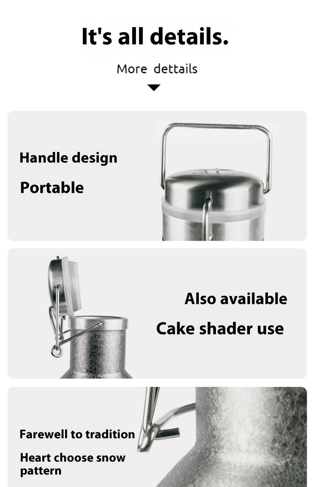 Stainless steel outdoor thermal pot with carrying handle, available in single or double layer insulation options