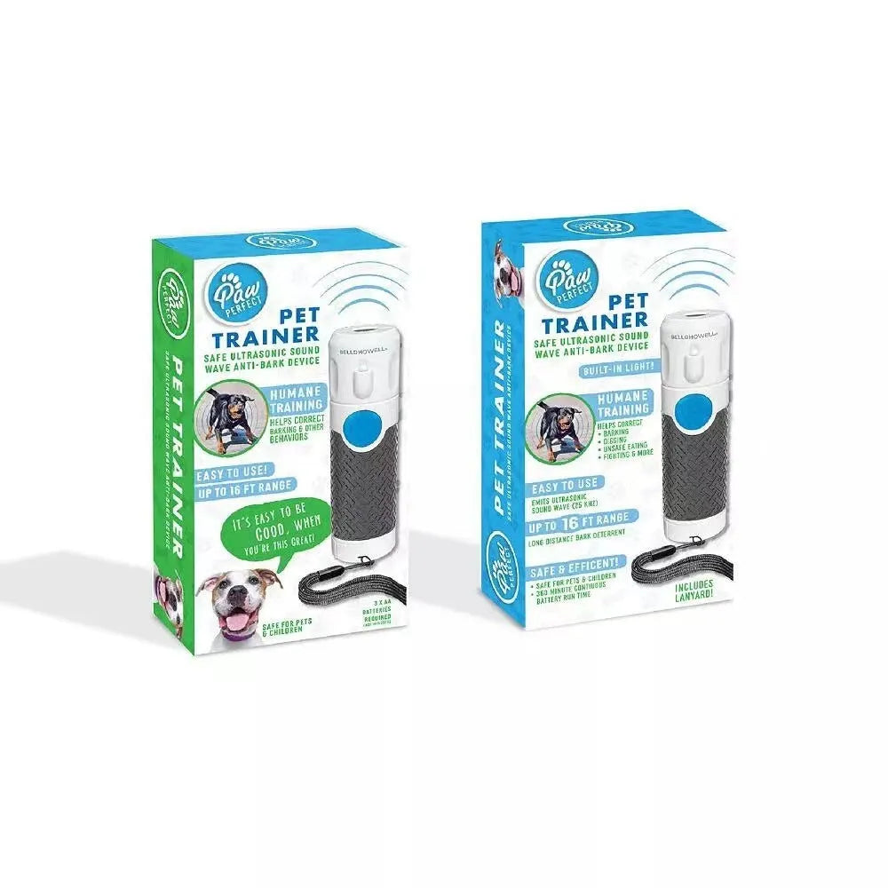 White ABS plastic ultrasonic handheld dog bark stop training device