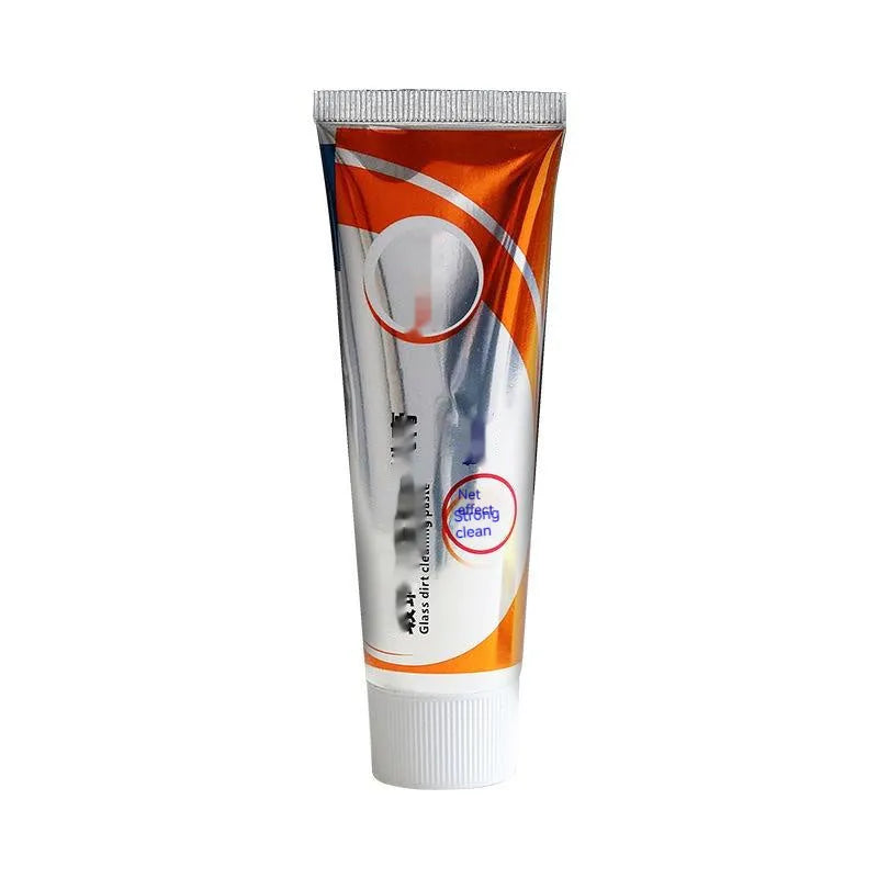 65ml white car windshield cleaning paste in bottle with sponge mop for glass oil stain removal
