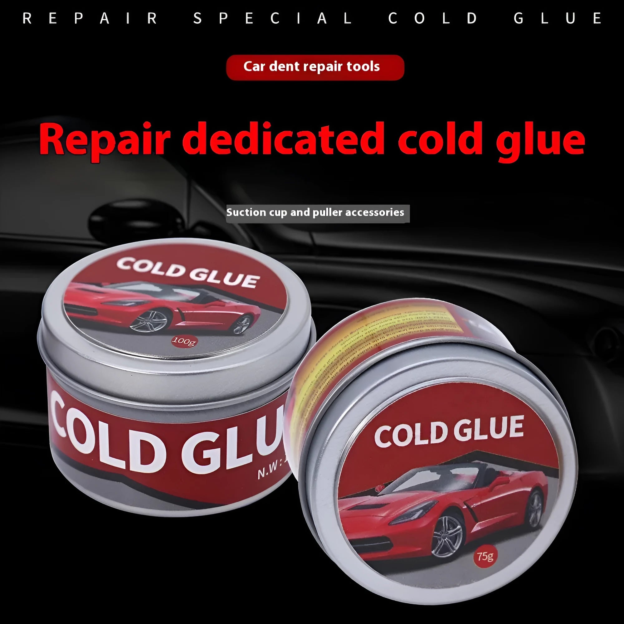 Automobile repair cold glue tube for car dent and depression restoration