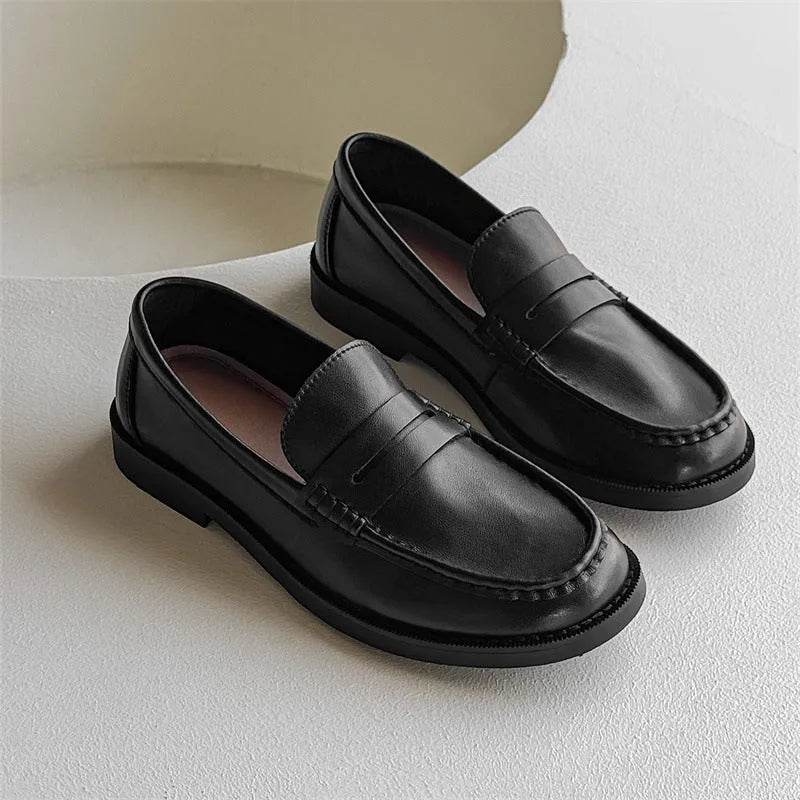 Men's slip-on casual shoes in microfiber with a rubber sole, shown in multiple colours.