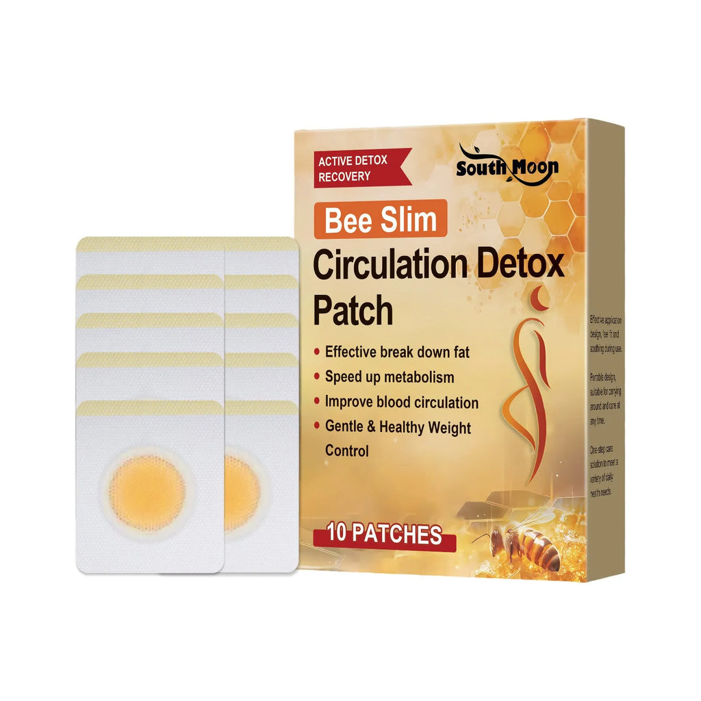 Pack of 10 round herbal body shaping navel stickers with bee venom and argy wormwood