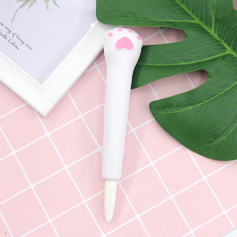 Apple-compatible vent pen with 0.5mm gel tip showing cartoon design options including dinosaur and kitten patterns