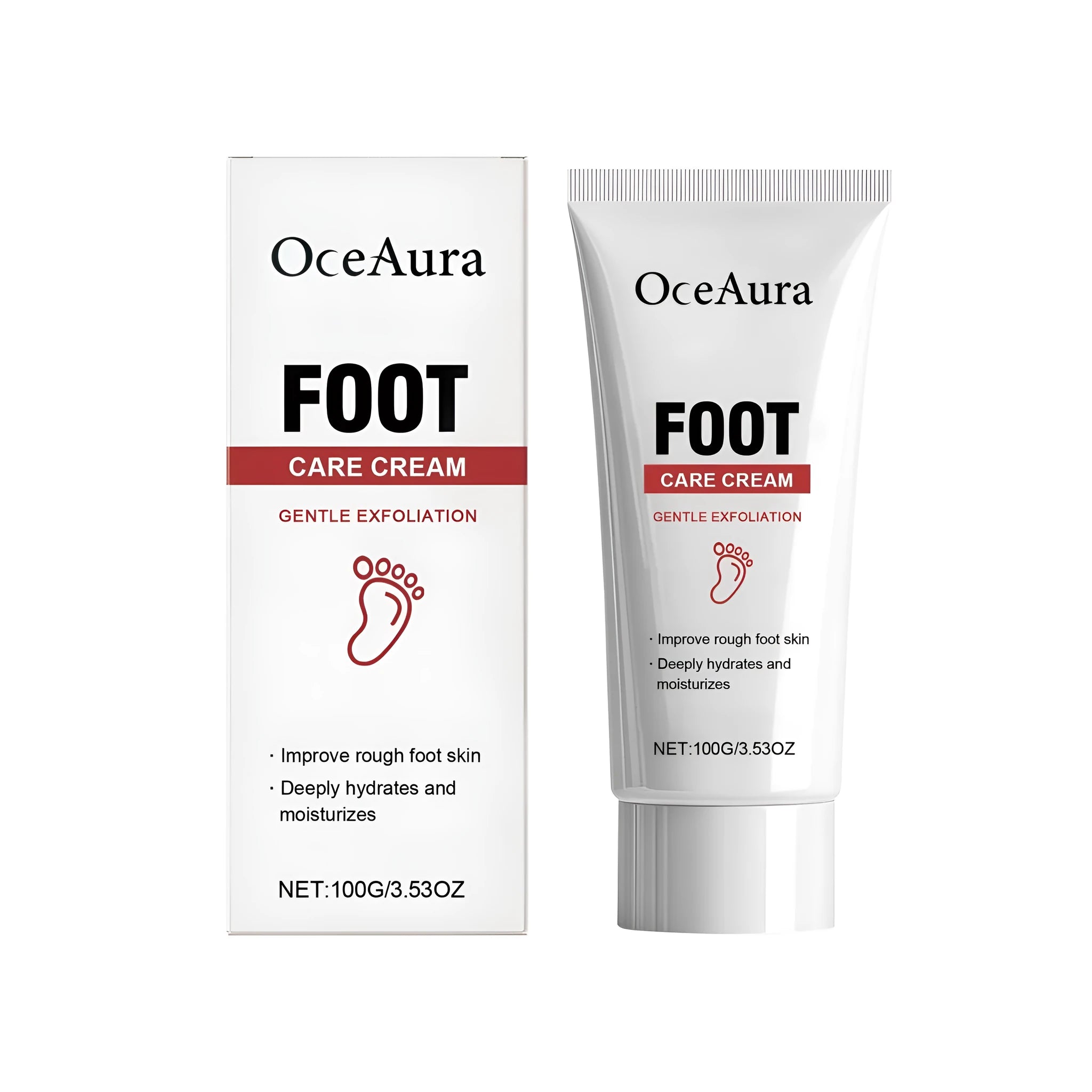 100g tube of foot care moisturising cream with aloe and eucalyptus