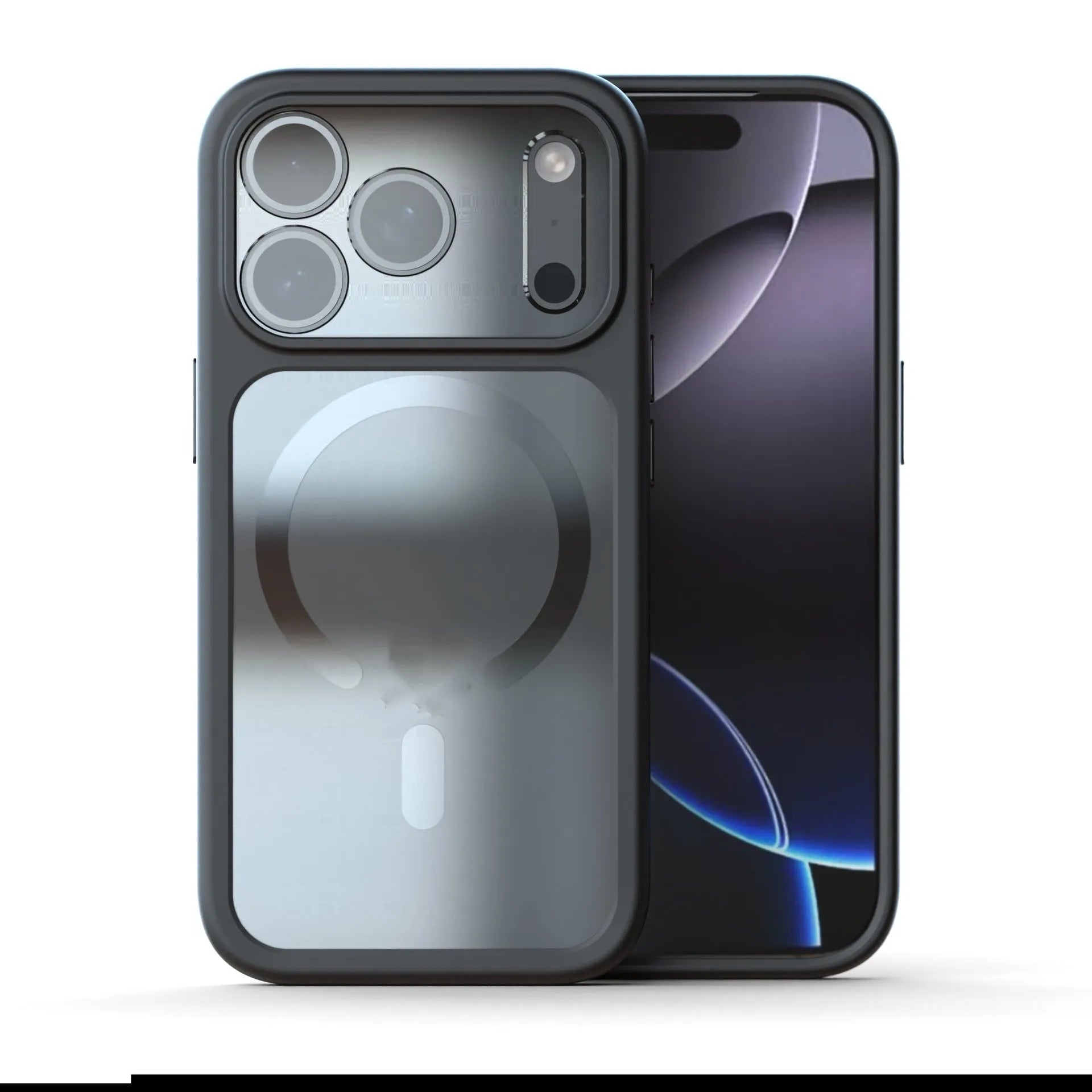 Two-in-one magnetic phone case for iPhone 17 Pro Max in black, dark blue or white colours