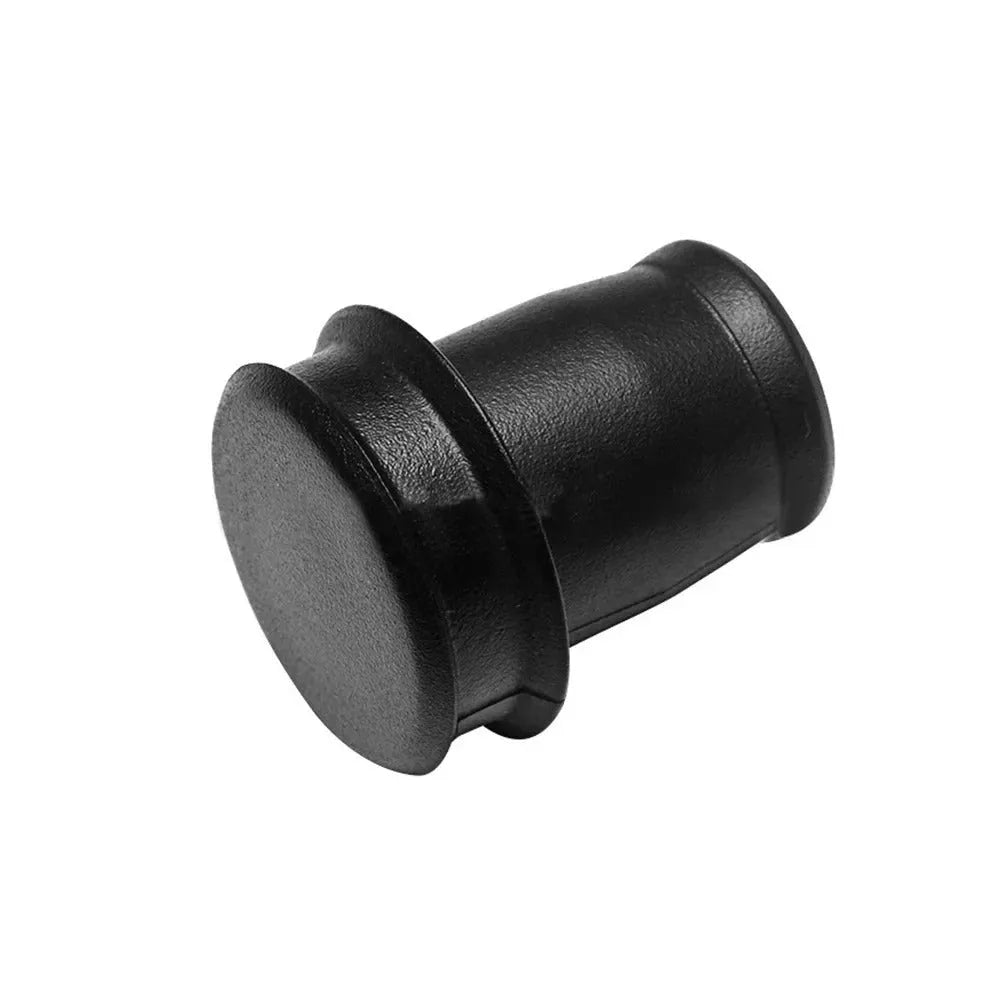 Black PVC car cigarette lighter dust plug measuring 33cm long
