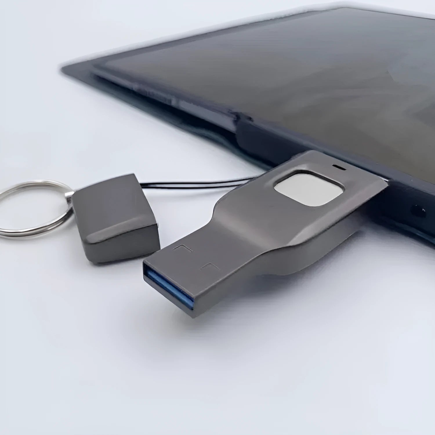 Fingerprint encrypted USB flash drive with dual USB 3.0 and Type-C interfaces