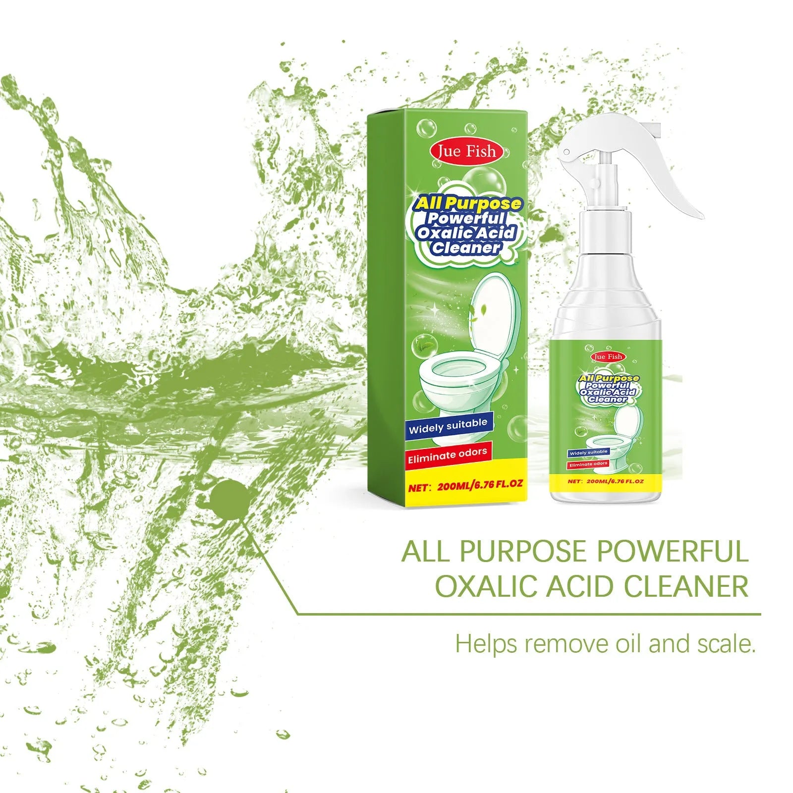 200ml household grease cleaning spray container showing 5.5x13.6cm dimensions