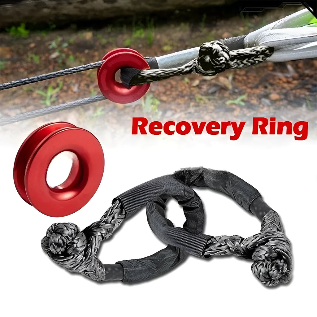 Polymer soft shackle trailer rope for vehicle recovery with 12mm diameter