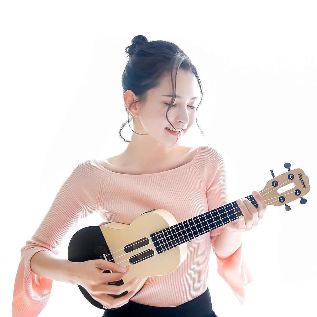 Populele Smart Ukulele U1 23-inch learning spruce small guitar with strings and fretboard