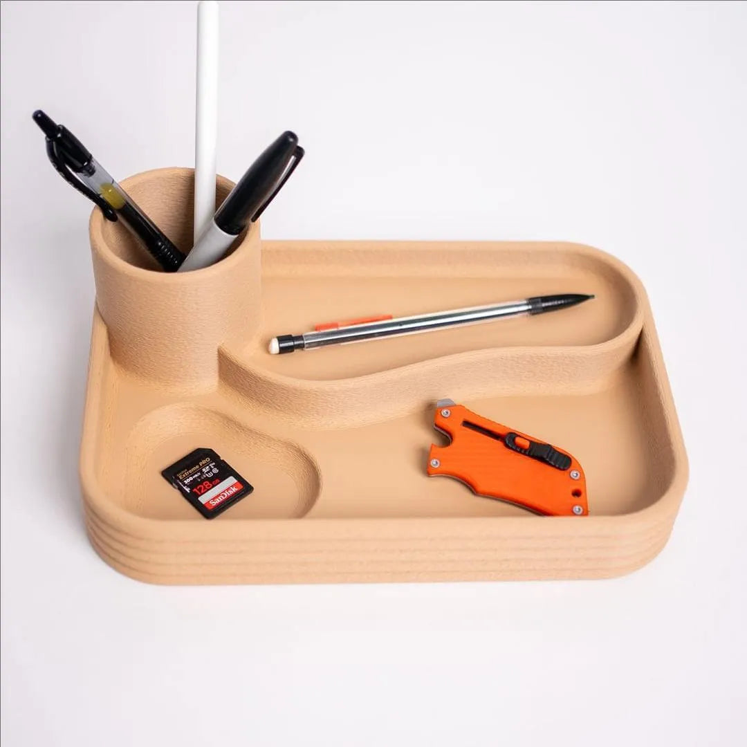 Desktop organizer box plastic portable storage for remote control cosmetics jewelry cables 24x16x8cm