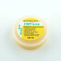 Two containers of rosin soldering flux paste for electric soldering irons: 50g and 85g formats