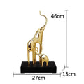 Resin elephant decorative ornament in gold, silver, rose gold, or retro colour finish