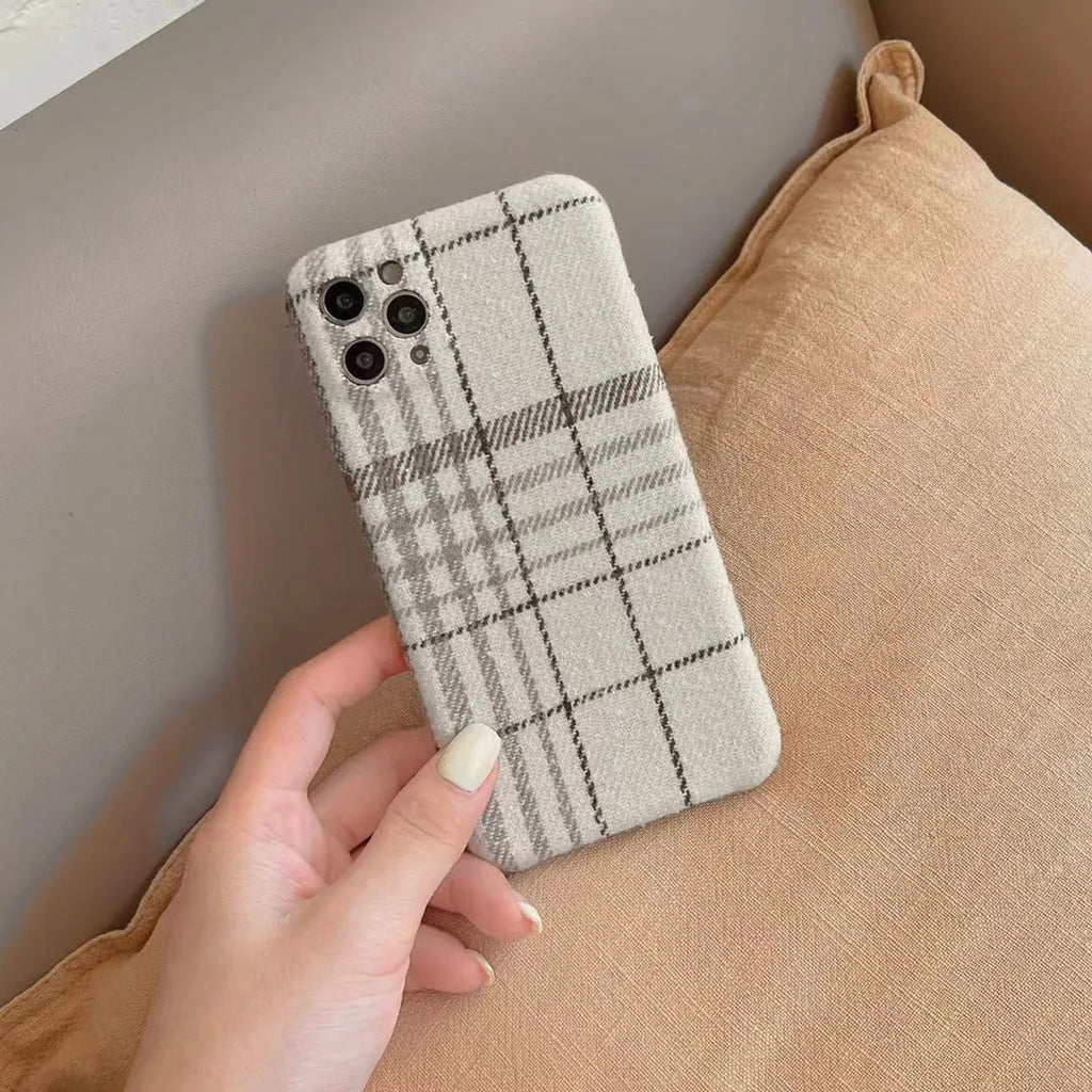 Orange back cover TPU phone case with lattice pattern for iPhone 12