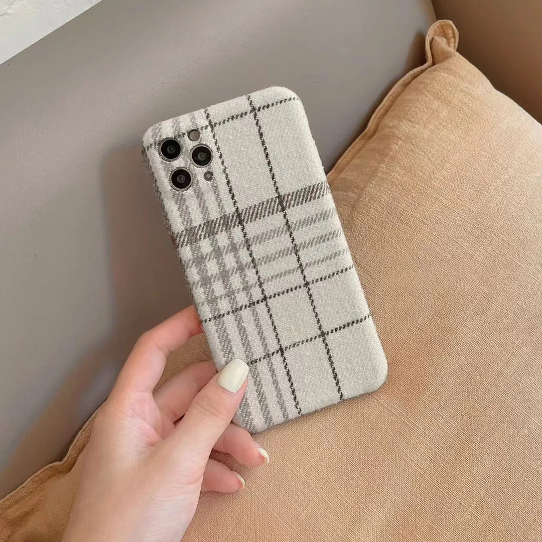 Orange back cover TPU phone case with lattice pattern for iPhone 12