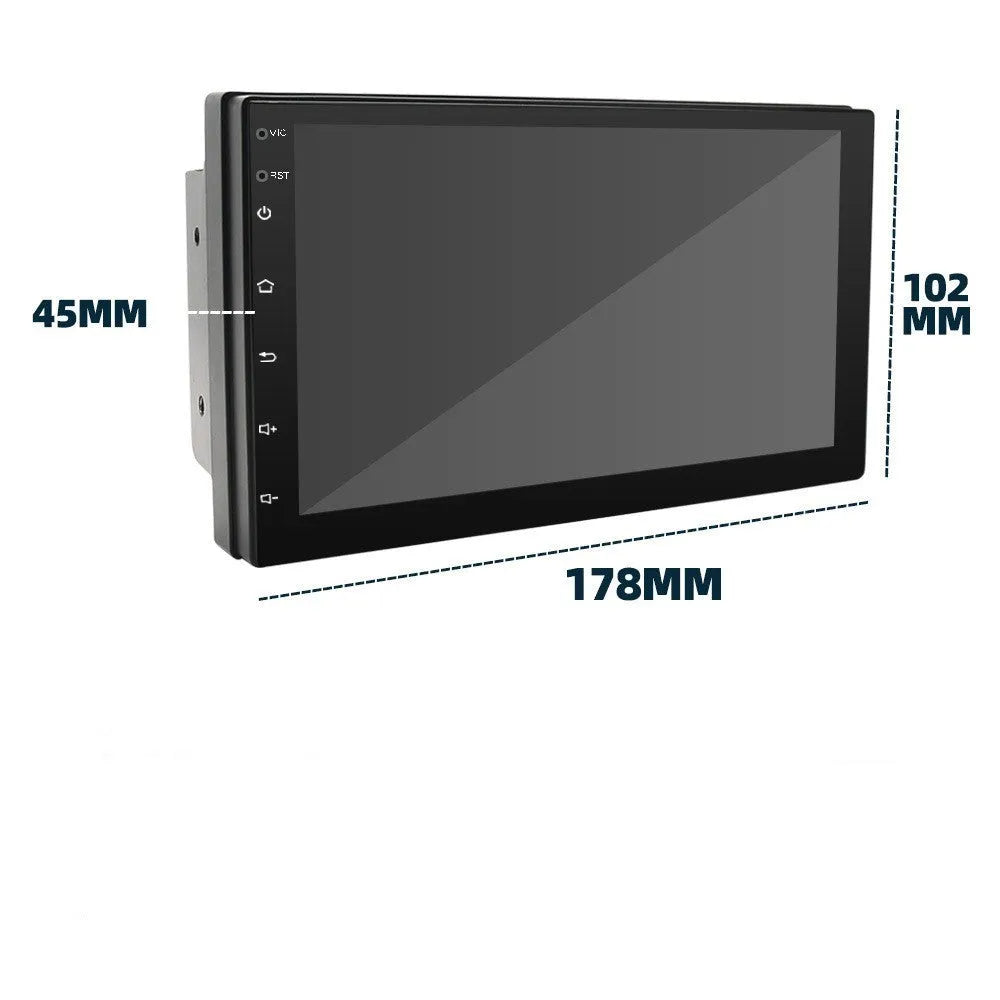 Black universal 7-inch car navigation player with GPS and Apple Carplay for manual transmission vehicles