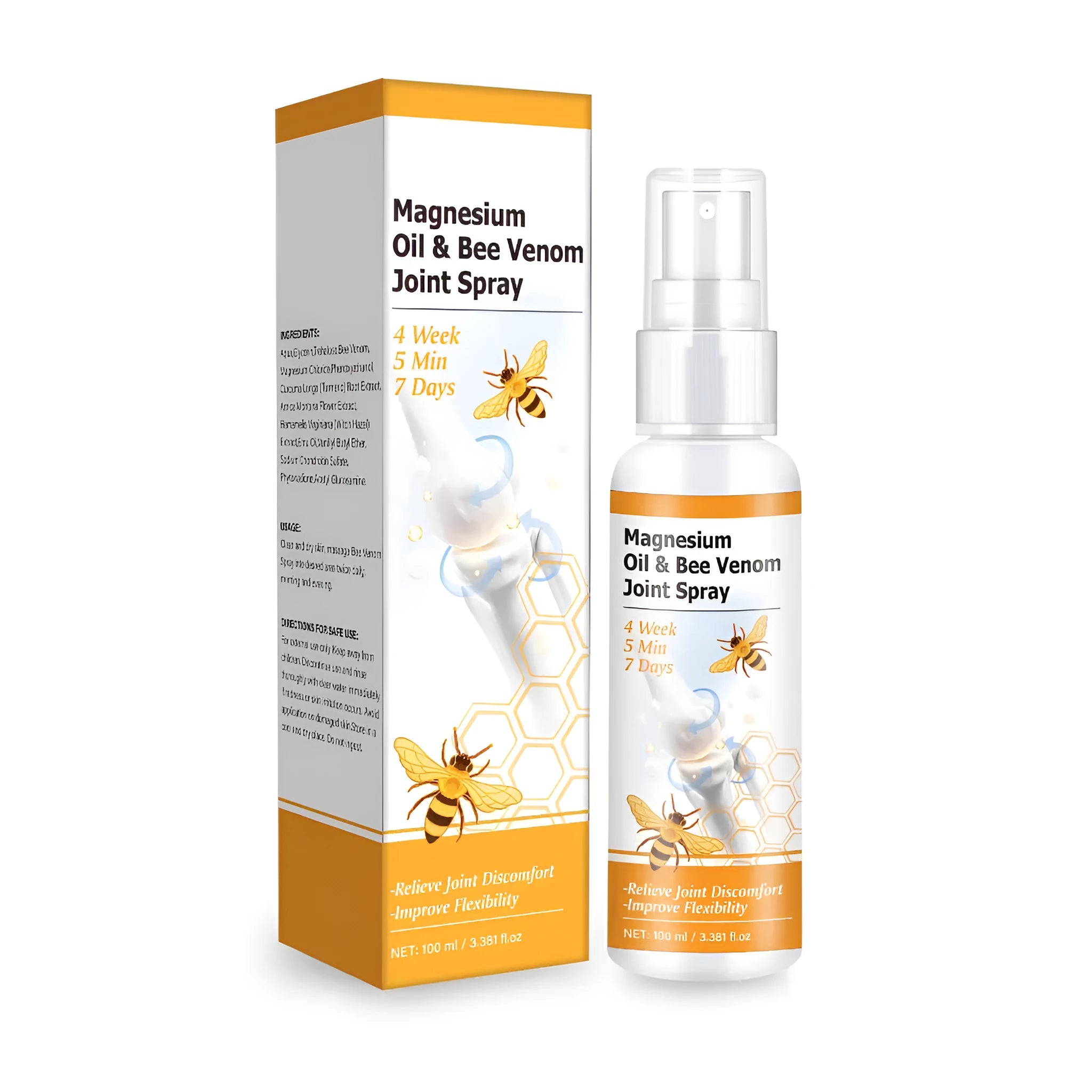 100ml magnesium oil bee joint spray gel bottle with spray top