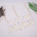 Cotton double layer baby bedside buggy bag in American Gray Flower colour with two compartments