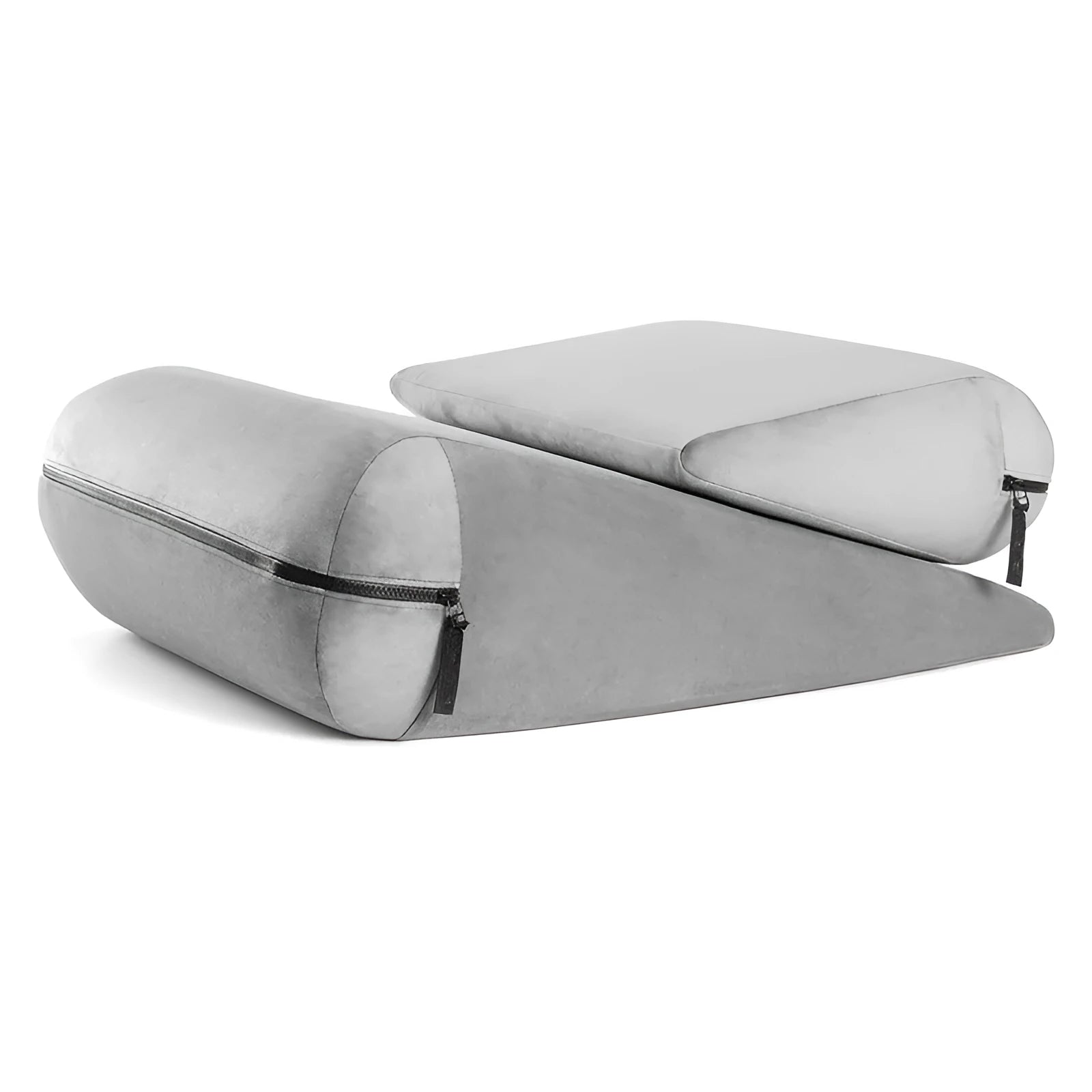 High-density sponge triangle wedge pillow with embroidered cover in five colour options